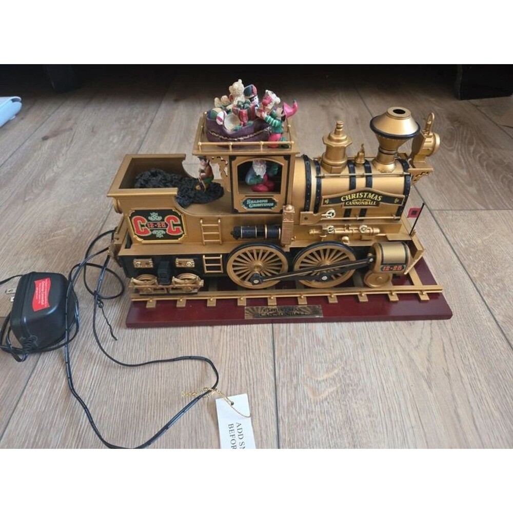 Vintage Mr.Christmas Gold Label Cannonball Train Plays 16 Song,running & Ligth